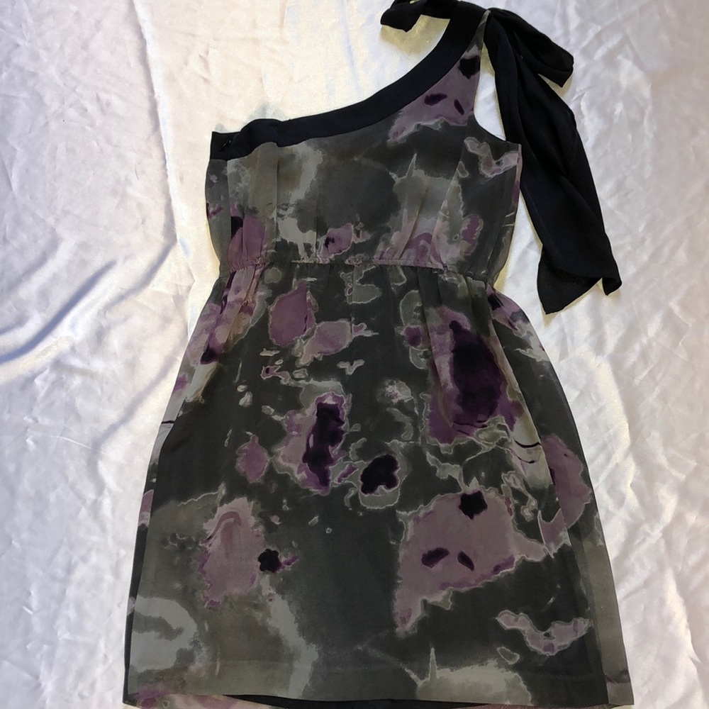 NWT KENSIE One Shoulder Ink Blot Dress